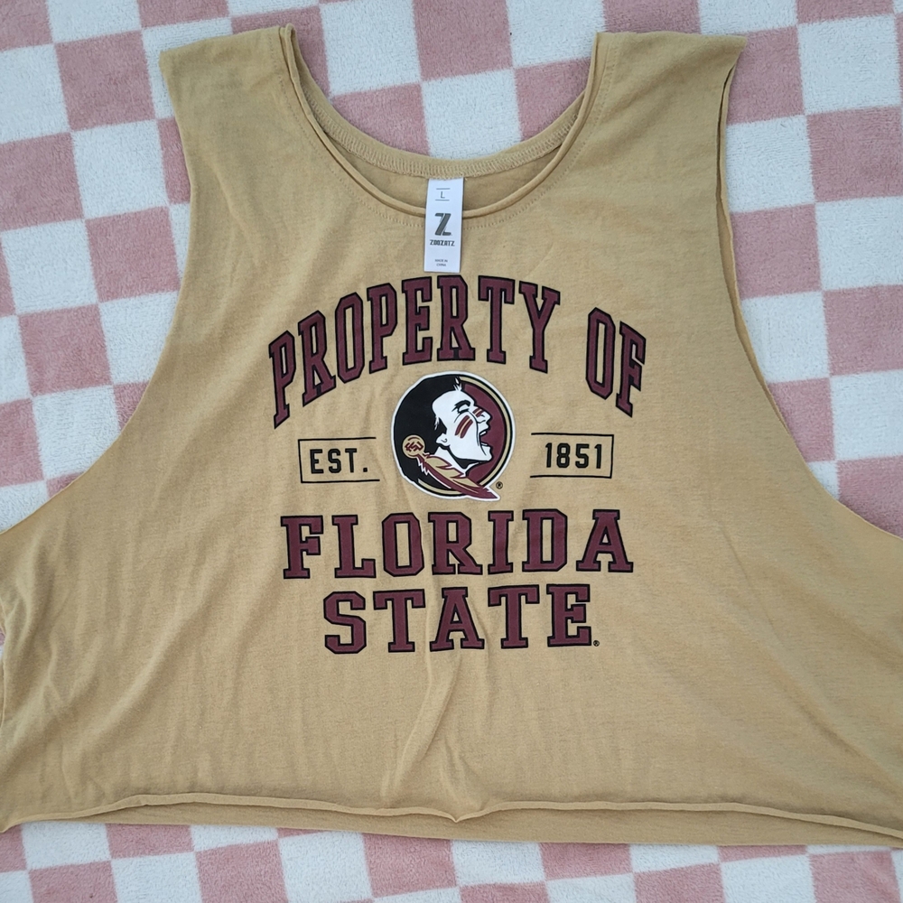 Florida State Women's Muscle Tee - Tan
